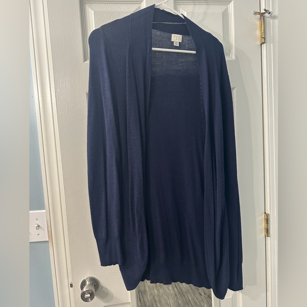 A New Day Navy Open Long Cardigan size XL
